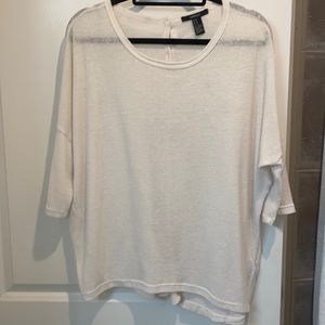 White mid sleeve shirt